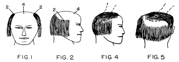 US patent 4,022,227 Combover method for men patent figures