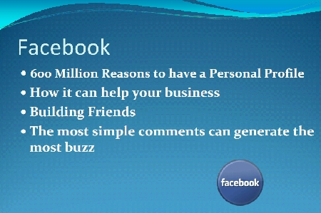 Facebook, Personal Profile, Fan page, Friends, Comments, Buzz